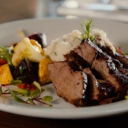 steak dinner at olympia house rehab