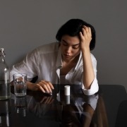 Young woman dealing with anxiety